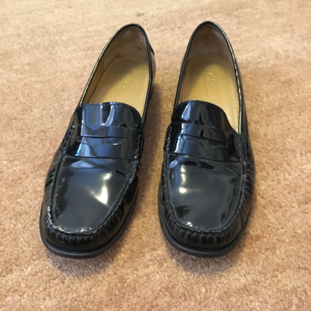 Cole Hann Black Patten Loafers